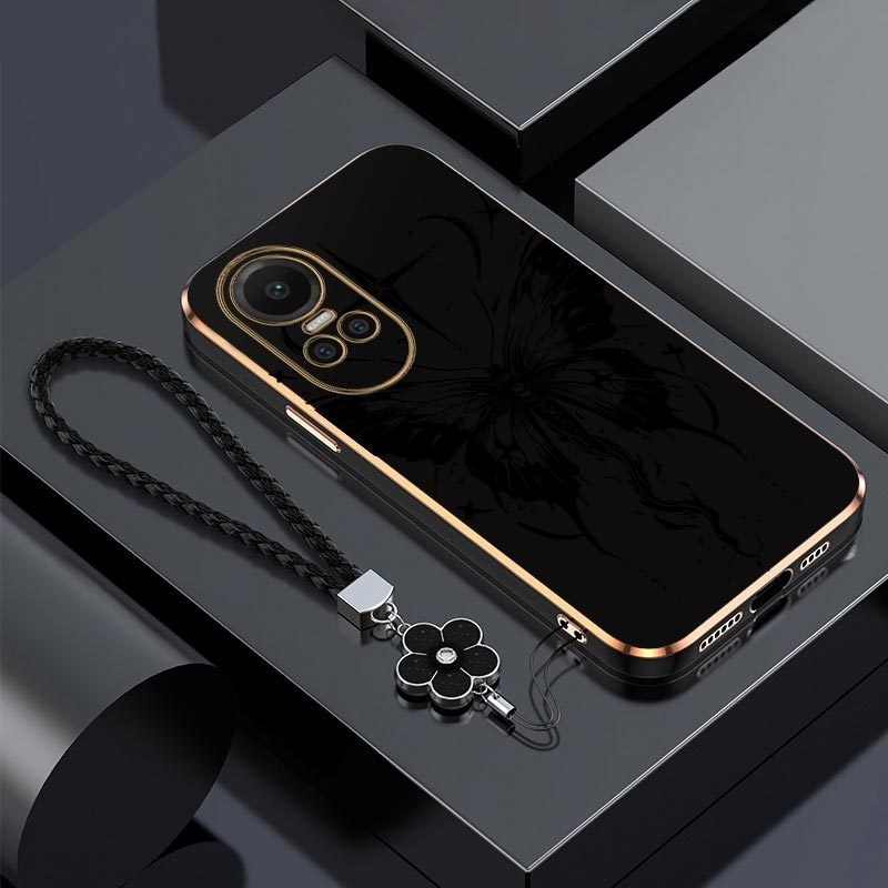 TEMU Phone Case: Durable 10 Pro Comfortable Feel Black Case For Reno10 Pro Featuring Impact In Entertainment