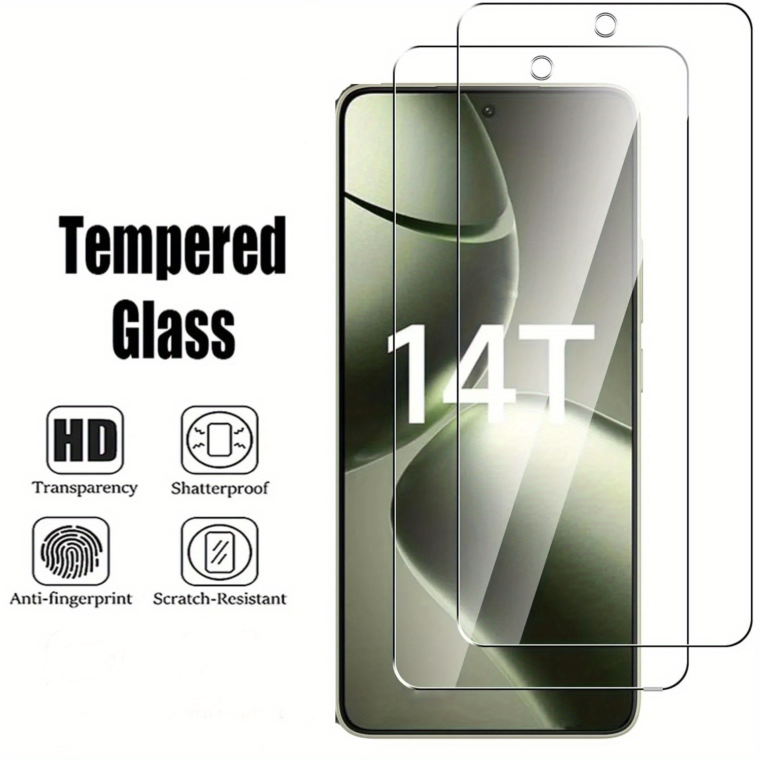 4 Protections D'écran En Verre Trempé 9H Pour Xiaomi 13, 14, 12T Pro - Anti-rayures