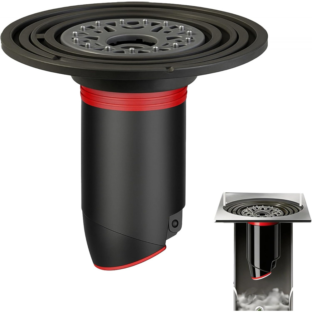 TEMU 1pc Shower Drain Anti-backflow Hair Catcher, Odor Proof Design, Prevents Backflow, Smell & Hair Clog, Universal Fit For 1.9-3.9 Inch Drain &