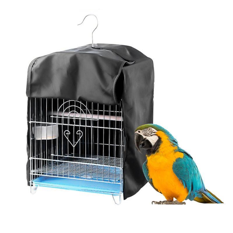Roasivi Universal Large Birdcage Cover Black Out And Breathable Cages Cover For Parrots And Other Small Animals Durable Waterproofing Washable Material 31 L X 21 W X 53 H Black
