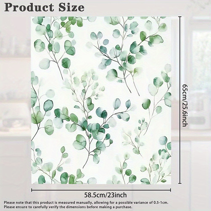 TEMU 1pc Dishwasher Magnet Cover - Magnetic Dishwasher Door Decoration With Green Leaves In Mint, Sage, Pastel Tones - Compatible With Standard