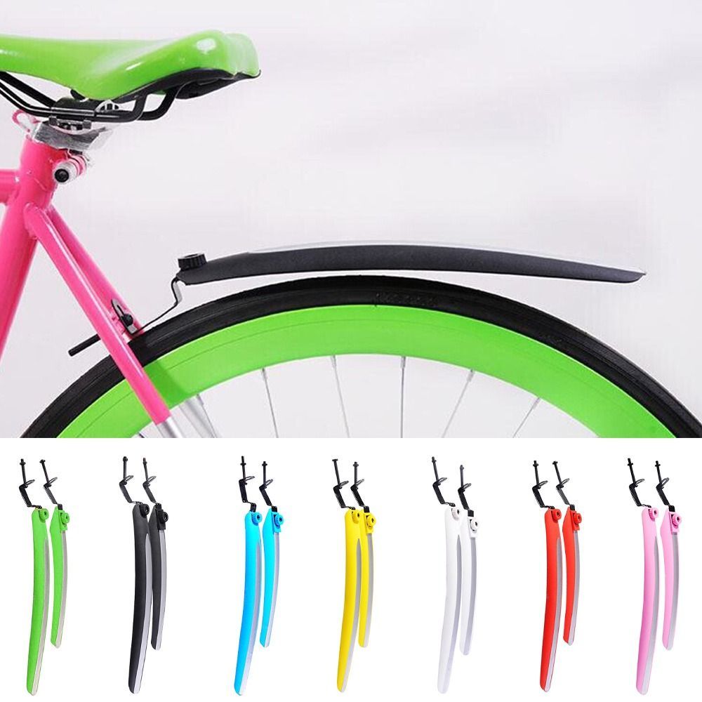 1set multicolor mountain bike mudguards high quality plastic   disassembly front rear fenders for road mountain bikes durable protective fits most models mountain bike accessories sleek mudguards synthetic fiber plastic mountain bike parts
