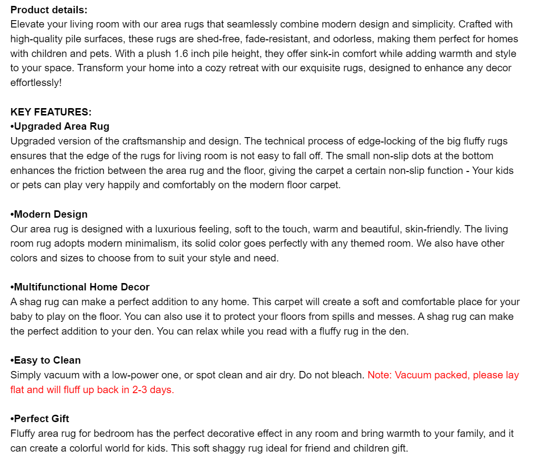 1pc 230*160cm Thick Large Shaggy Rugs Living Room Bedroom Carpet Hallway Runner Rug Floor Mats Light Grey