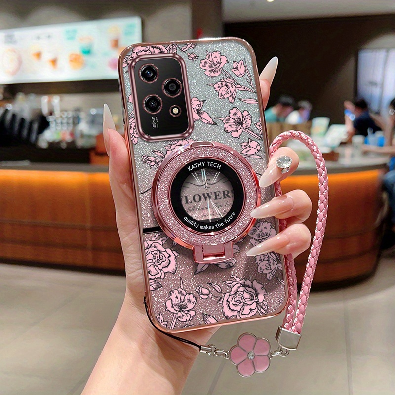 TEMU para teléfono: Diseño 200 delicado acabado enchapado, protección antigolpes, ideal para Honor 200 Lite y entretenimiento