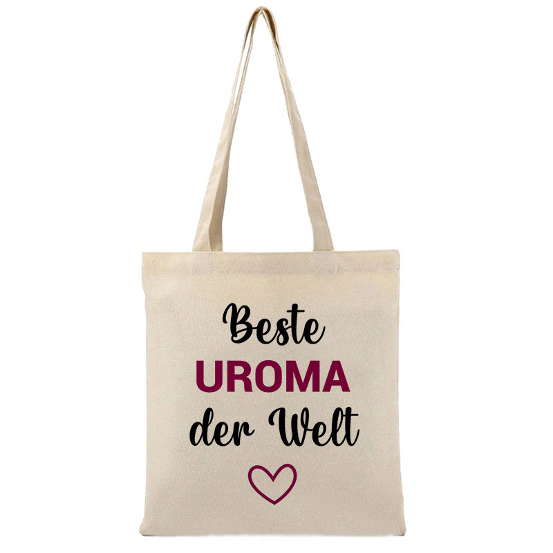 E-shop 2D Flache 1 Stück Deutsche Beste Uroma Der Welt Muster Tragetasche Schultertasche für Reisen Tägliches Pendeln Damen Einkaufstasche Bestes