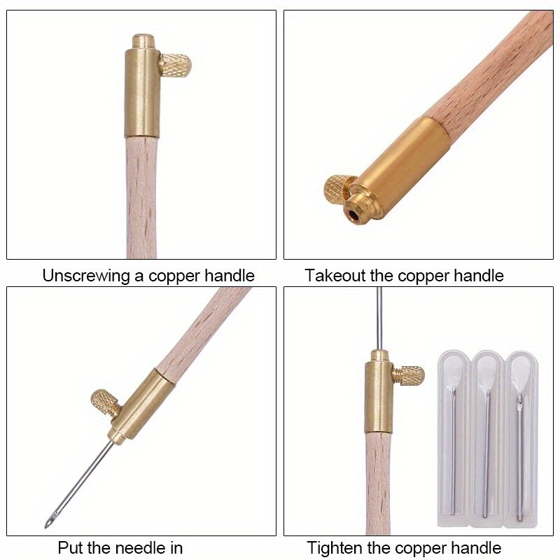 3 Needles Punch Pen Embroidery Craft Kit for Sewing