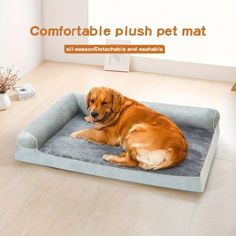 

Waterproof Dog Sofa Bed With Removable & Washable Cover, Non-slip Base - Ideal For Small To Large Breeds, Cold Weather, Two-sided, Pet Sofa