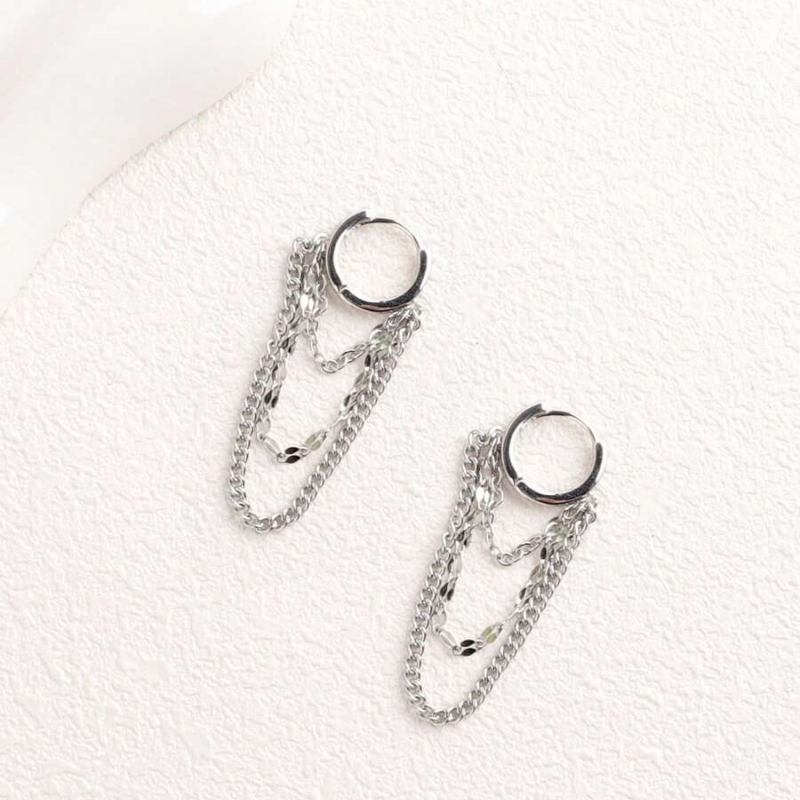 1 Pair Of Exquisite Link Chain Earrings, Women's Fashion Daily Jewelry Gift For Her
