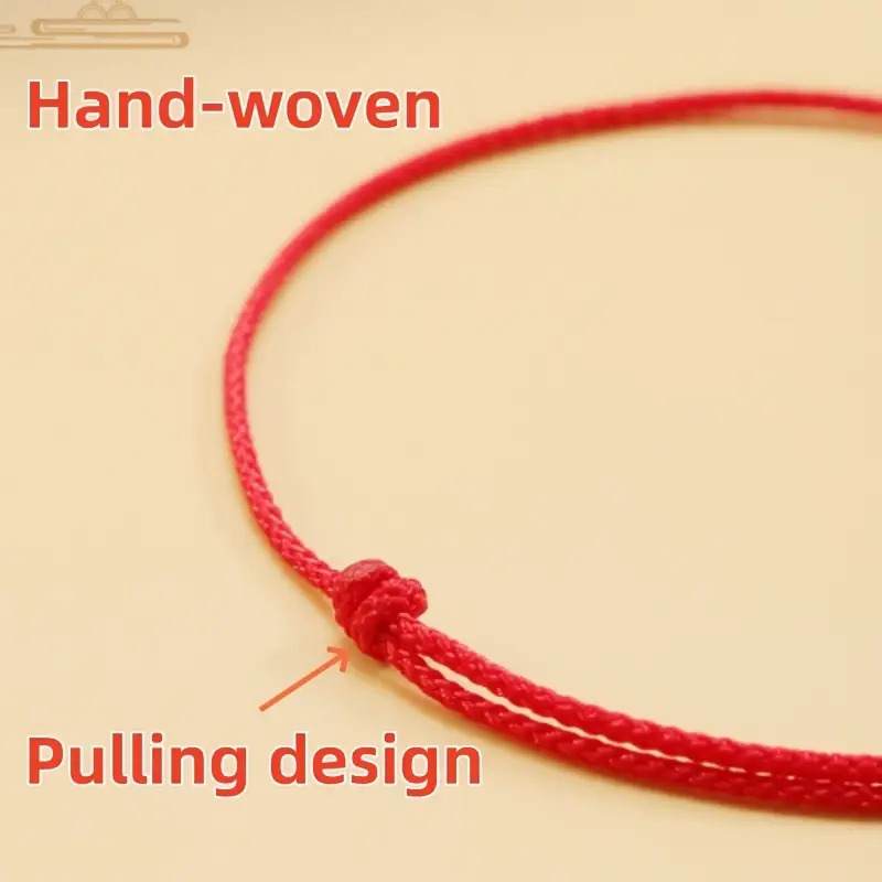 3pc Adjustable Hand-Woven Anklet Set for Women, Good Fortune