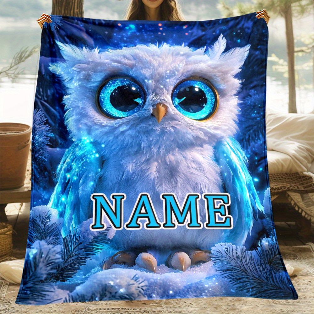 

1pc Customizable Fleece Blanket, Personalized Name Soft Flannel Throw, Lightweight, Warm, No Feathers, Electricity-free, With Ideal Gift For