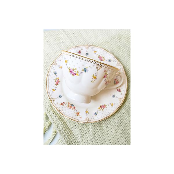 1pc vintage british floral porcelain tea cup and saucer set - elegant light pink &  , 7.4oz large capacity,   china   tea set with decorative saucer, ideal gift for housewarming, wedding, birthday, mother s day, christmas - dainty floral pattern, delicate  , translucent & thermal insulation,   tea bags &  , vintage tableware for everyday use, cups for tea, teacup Product details 1