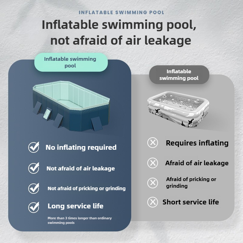 circre qi no inflating foldable outdoor pool thickened durable mesh anti collapse bracket design for summer pool parties 10 random color beach balls repair kit pool accessories vibrant poolside decor sturdy poolside furniture Product details 2