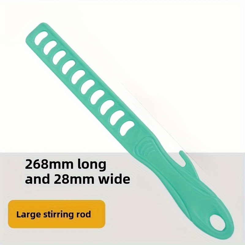 No-Power Mixing Tool Silicone Paint Stirring Stick with Green Handle | Latex &amp; Acrylic Color Mixing Rod | DIY Home Decoration Paint Mixer | Ergonomic Non-Slip Grip | Easy-Clean Reusable Coating Tool for Even Finish
