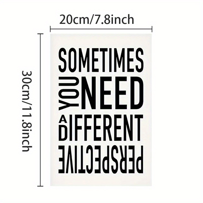 E-shop Rahmenlose Leinwand-Wandkunst "MANCHMALS BRAUCHT MAN EINE ANDERE " - Moderner Inspirierender Text-Kunst, 12x16 Zoll Vertikale Zeitgenössische