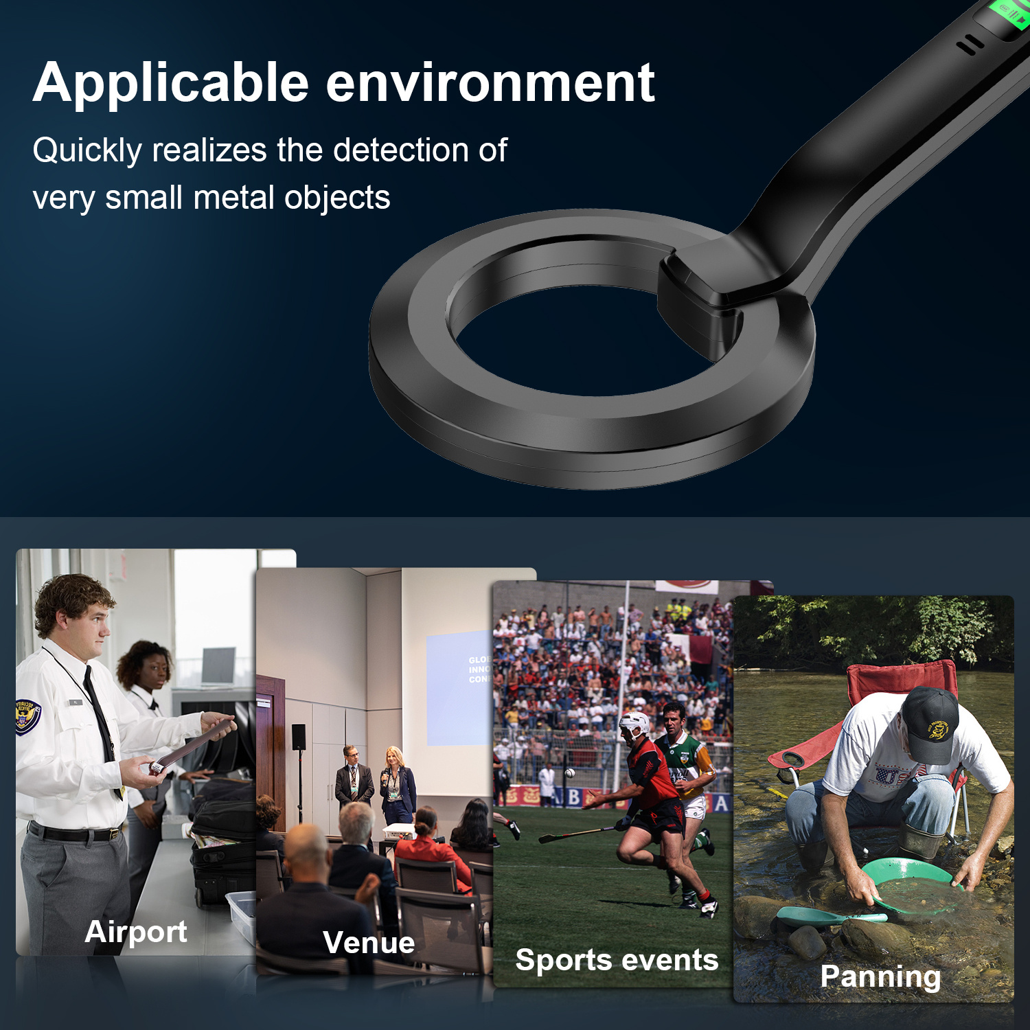 Upgrade Professional Metal Detector, High-precision Portable Underground Treasure Hunting Device, Intelligent Security Scanner+outdoor Exploration Archaeological Security Multi-purpose Set (batteries Not Included in Shipment)