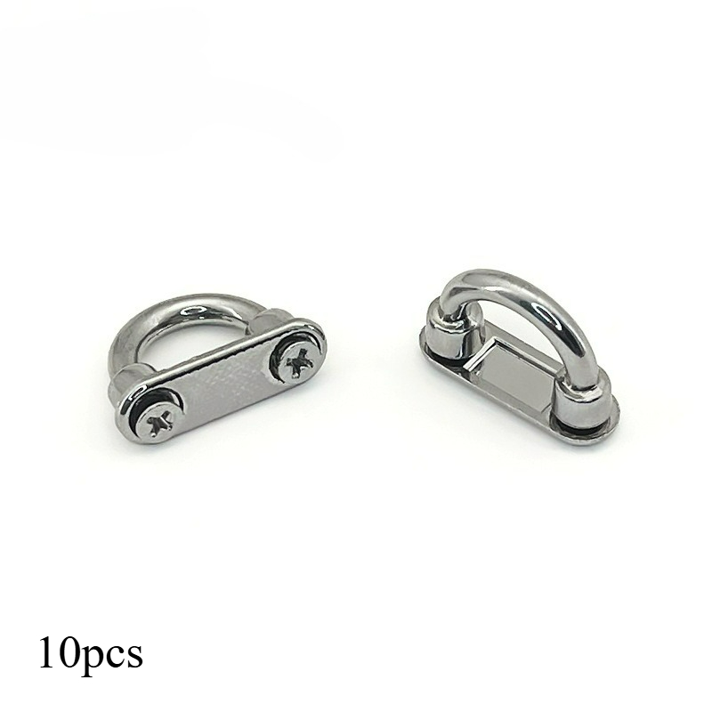 TEMU 10pcs Plaque Métallique - Pont en à Visser, Détachable, Semi-Circulaire, Boucle de Réglage de Chaîne de Pont en . Fixation Métallique Réglable.