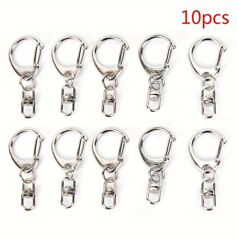 TEMU 10pcs/set Lobster Clasp Key Keychain Clip For Men Swivel Clasps Lanyard Snap Hook Crafts Key Chain Clasp For Men