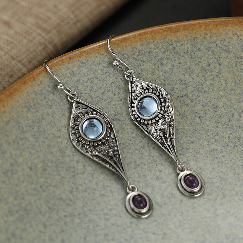 Women's Bohemian Long Drop Geometric Ear Studs