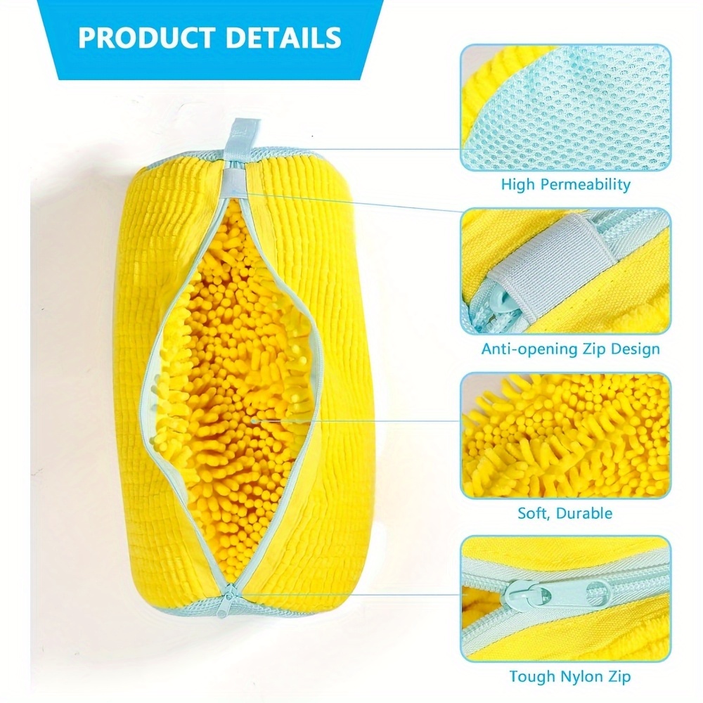 2 items 1 cleaning shoe 1 multifunctional shoe rack   in 3 colors yellow gray white durable zipper storage   mesh shoe is perfect for washing drying and   shoes and sneakers laundry bags Product details 7