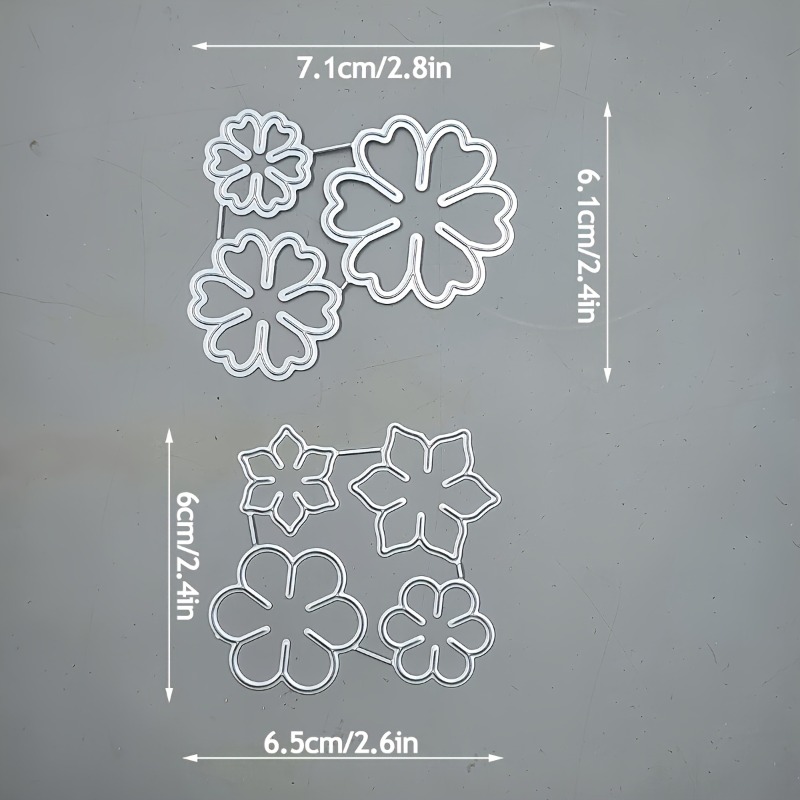 Image of 2pcs 3d Petal Metal Cutting Die Set - High-quality Carbon Steel Template, Suitable For Diy Scrapbooking, Card Making, And Paper Crafts