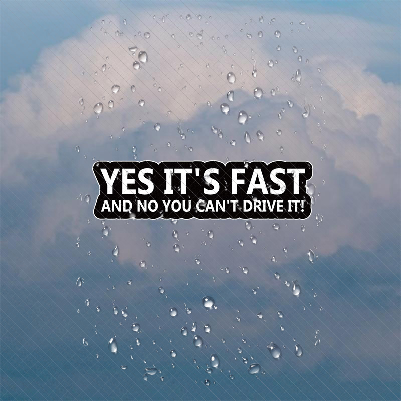 TEMU Yes Fast And No You , Funny Vinyl Stickers, Computer Stickers, Laptop Stickers, Tablet Stickers, Wall Stickers, Car Stickers, Mobile Phone