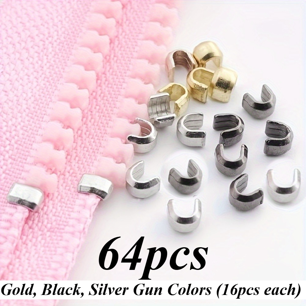 TEMU Set di riparazione cerniere da 64 pezzi | Sliders premium per un senza sforzo, per abbigliamento e borse, set di riparazione