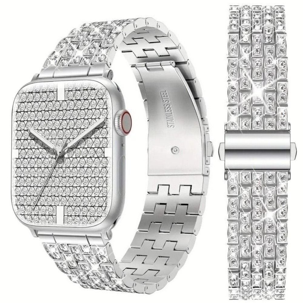 E-shop Luxuriöses und funkelndes Strass Apple Watch Armband, passend für -11/Ultra/Se. Die Wahl für modische Frauen: für Partys, Abendveranstaltungen
