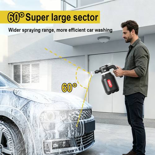 2000 foam sprayer car wash gun wireless rechargeable foam cannon tool 60 spray range