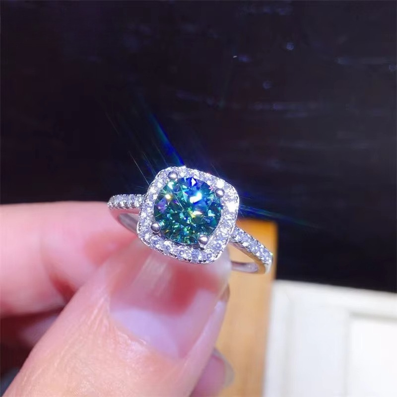 Women's 1/2 Carat Silvery Moissanite Engagement Ring