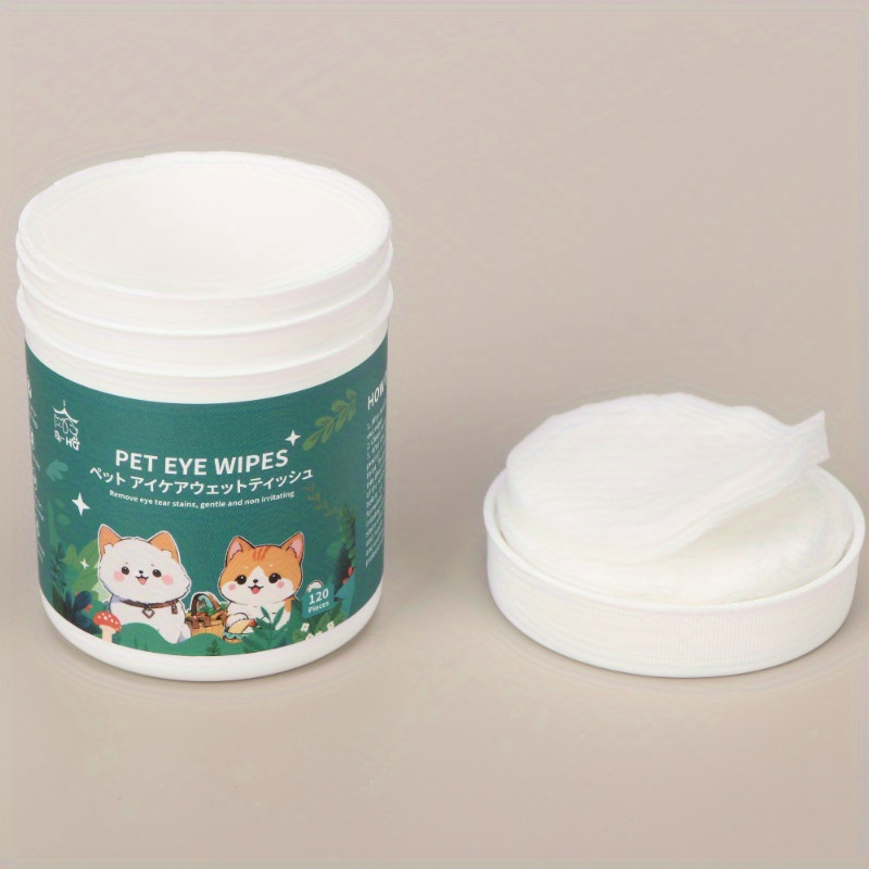 TEMU Pet Eye Wipes Care Remove Tear Stains Clean Wet Wipes Disposable Deodorization Pet Teeth Cleaning Finger Cots