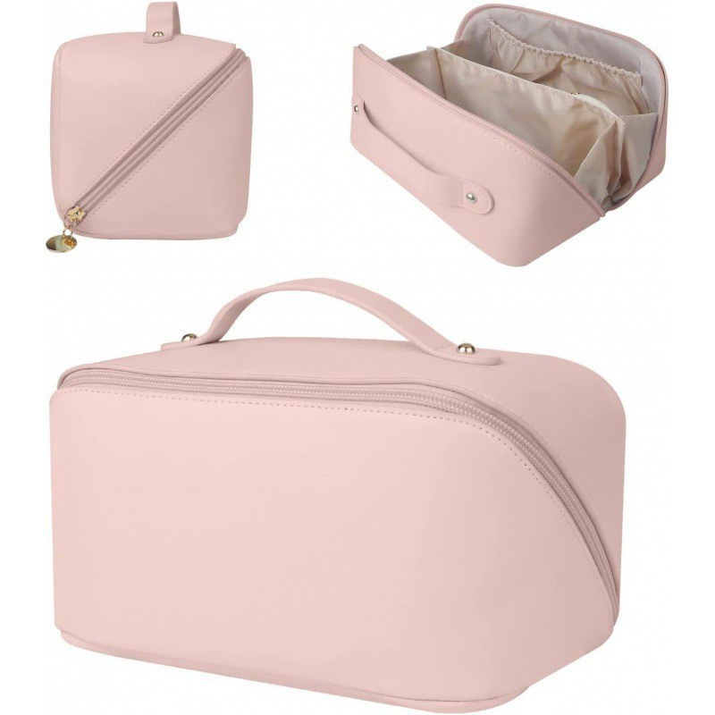 TEMU XHSGX Beauty Case Grande Capacit� con Divisori Interni, Organizer Porta Cosmetici Apribile a Livello con Tasche con Cerniera, Pochette Portatile