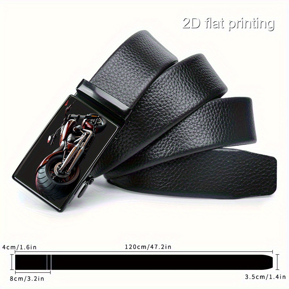 E-shop Ein stilvolles 2D-Design, mit Motorradkultur verbindet - ein strapazierfähiges, hochwertiges, exquisites Gürtel, geeignet für Herren, mit einem