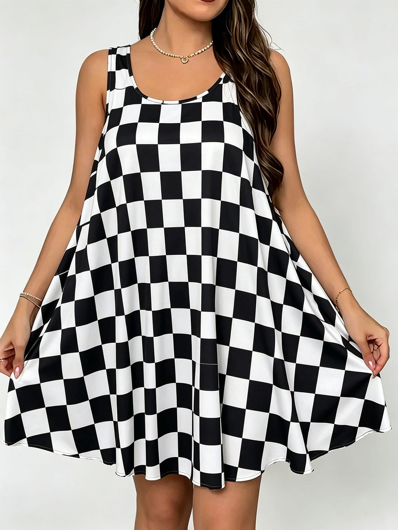 checkered dress sold on Temu United States checkered dress sold on Temu United States
