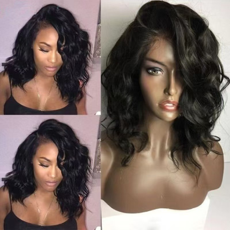 European And , African Medium Long Curly Hair, Slanted Long Bangs, Medium Long Hair, Back To , Halloween, Daily Wear, Party, Role-playing, Wig