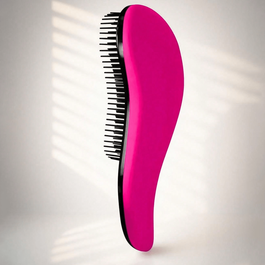 1 Cepillo Desenredante para el Cabello - Alisa el Cabello Enredado - El Mejor Peine para Hombres y Mujeres - Apto para Cabello Seco y Húmedo, Accesorio de Viaje Esencial, Herramienta de Estilismo, Cuidado del Cabello, Diseño de Mango Elegante, Cerdas de Plástico Duraderas