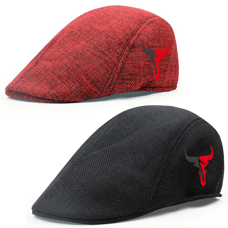 TEMU 2pcs Of And Summer Lightweight Outdoor Caps, Gentleman Sun Hats, Duckbill Caps, Painter Hats, Newsboy Caps, Vintage Berets, Featuring A
