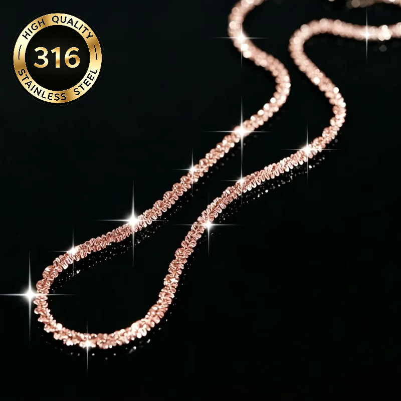 Rose Golden Stainless Steel Waterproof Summer Beach Necklace