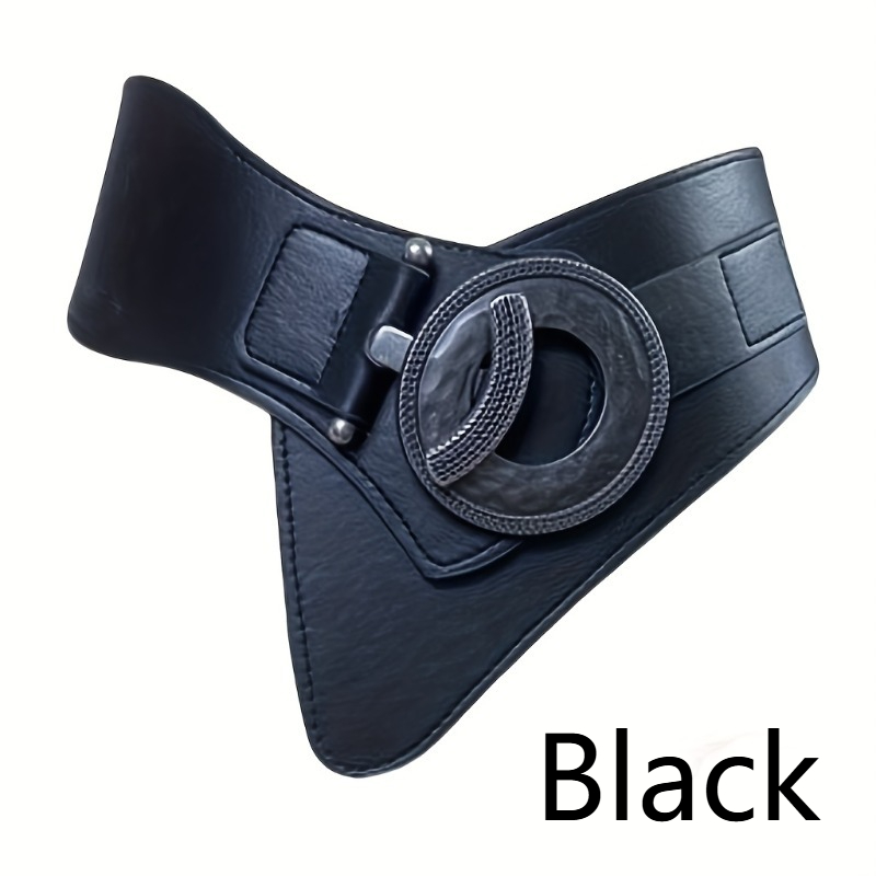 TEMU 2026 New Arrival Vintage Wide Waist Cincher Unisex Round High Stretch Elastic Waist Belt Minimalist Outerwear Corset Belt Versatile Accessory