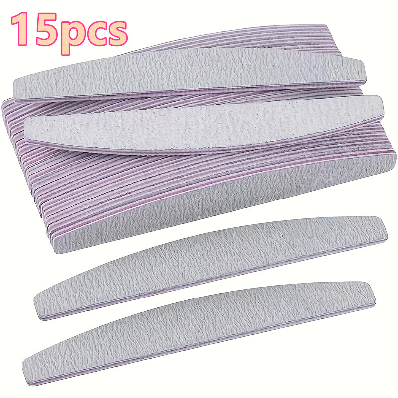 Image of 15pcs Nail File Set, 100/180 Sandpaper Nail Buffer, Professional Nail Gel Nail Polish Art Tool, Fragrance-free ，for Toenail& Foot Clean