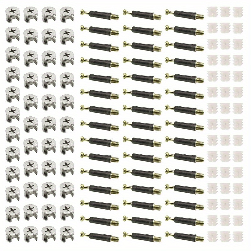 45 Juegos de 3 en 1, Kit de Conexión de Muebles, Conexiones de Muebles con Clavos, Tuercas y Tornillos de Cámara
