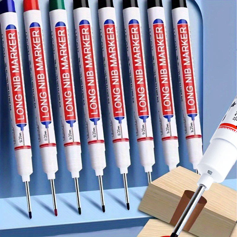 

10pcs - Pens, , No , Long Nib, Red, , , Markers For Woodworking, , Diy , Plastic , No Needed