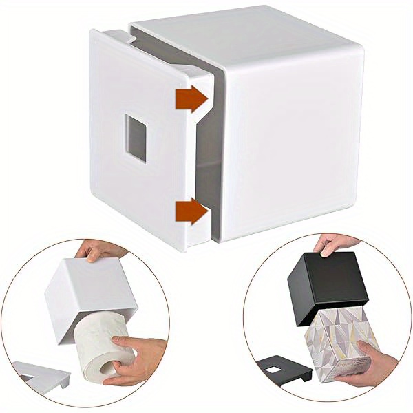   tissue box cover durable plastic bathroom home decor organizer for vanity countertop dresser nightstand   bathroom organizers and storage     quality materials Product details 6