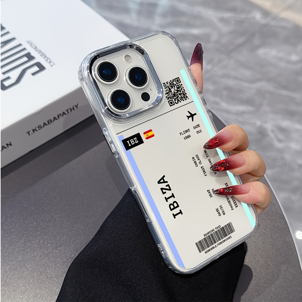 TEMU Coque de téléphone - Coque de téléphone créative avec motif de d'embarquement d'Ibiza, compatible avec Iphone 17 16E 16 15 14 13 12 11 Pro X XR