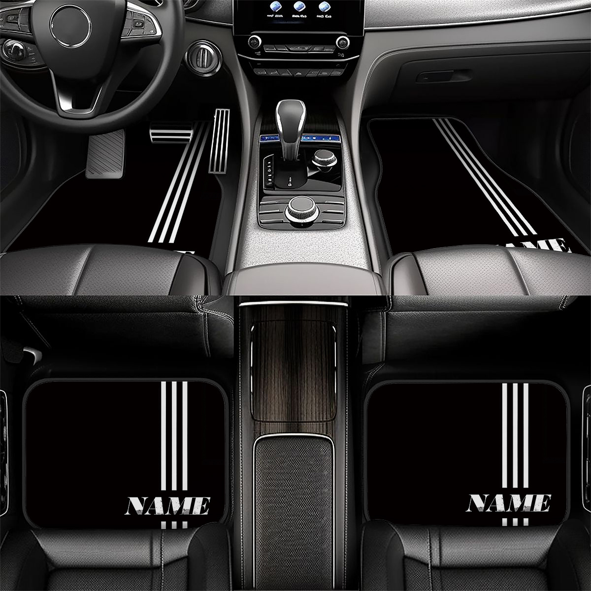 TEMU Customizable Car Floor Mats A Set Of 4 And Showcase Along With A Featuring A Pattern. Are An Ideal Present For Occasions Year's And Valentine's