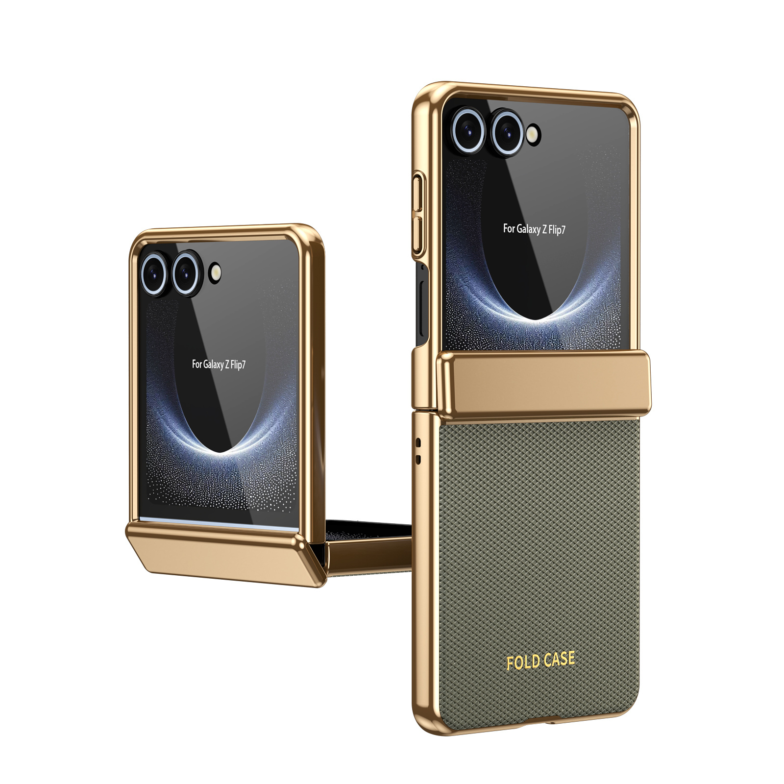 TEMU Phone Case - [full Wrap Center Hinge] Shell Film -one For Z Flip 7 Phone Case Foldable Screen Galaxy Z Flip 6 Electroplated Special Protective