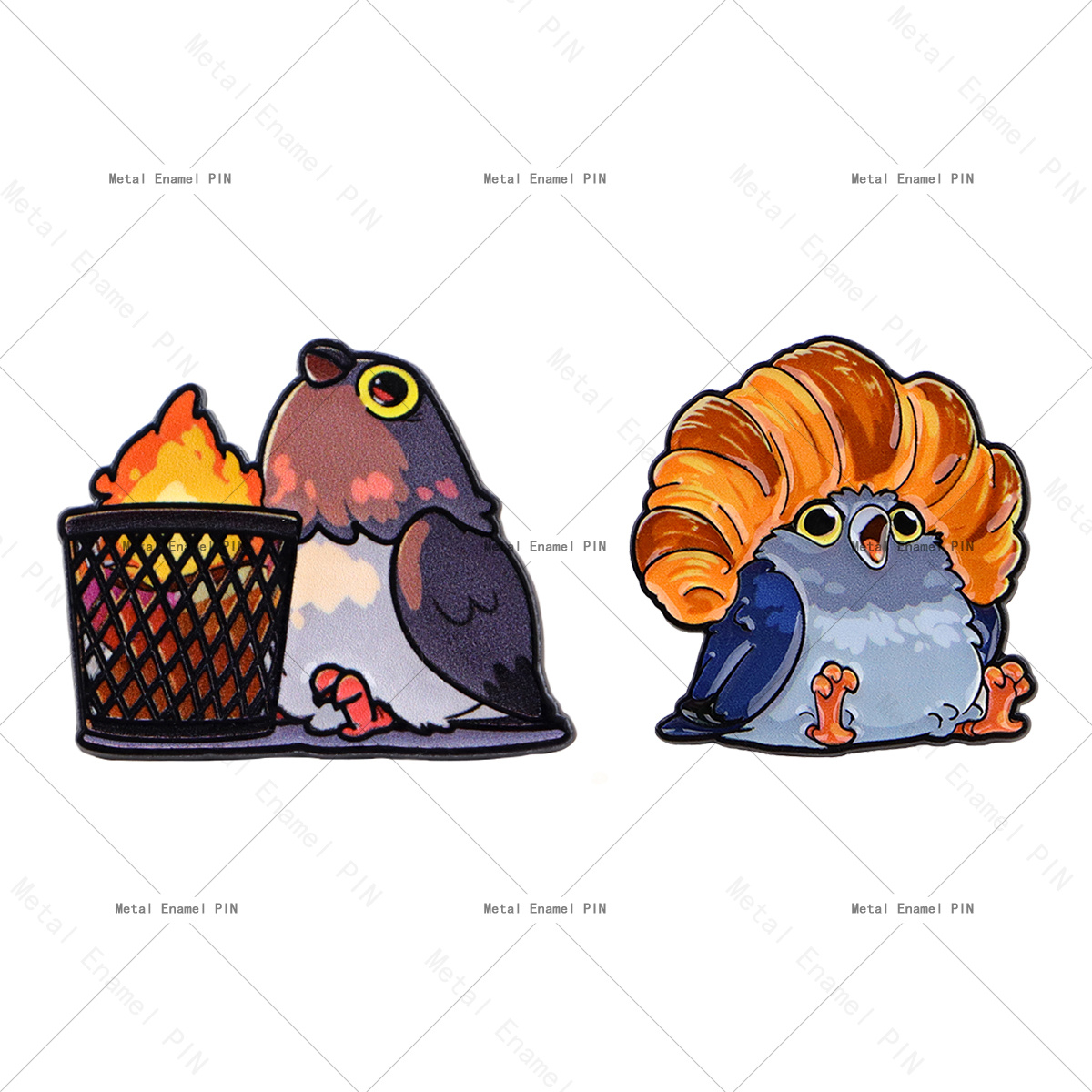 TEMU 2d Flat 2pcs/set Cute Quote Lapel Enamel Pins And Brooches Badge Pins For Backpacks Bags Backpack Cool Decoration Friend For Gifts Men Women