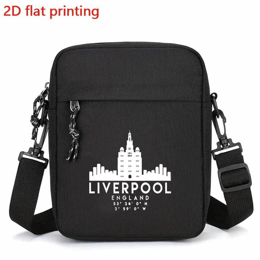 TEMU Men's Shoulder Bag | Letter Print Black Crossbody Bag - Adjustable Strap, Large Capacity Multi-compartment Lightweight Odorless Polyester