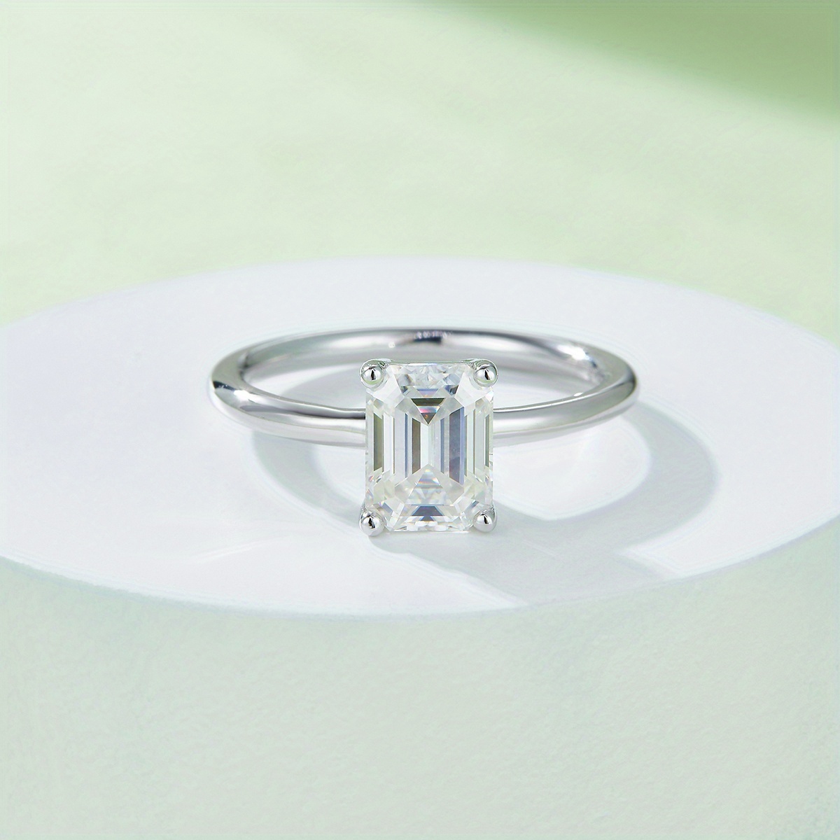 Women's S925 Silver Moissanite Wedding Engagement Ring