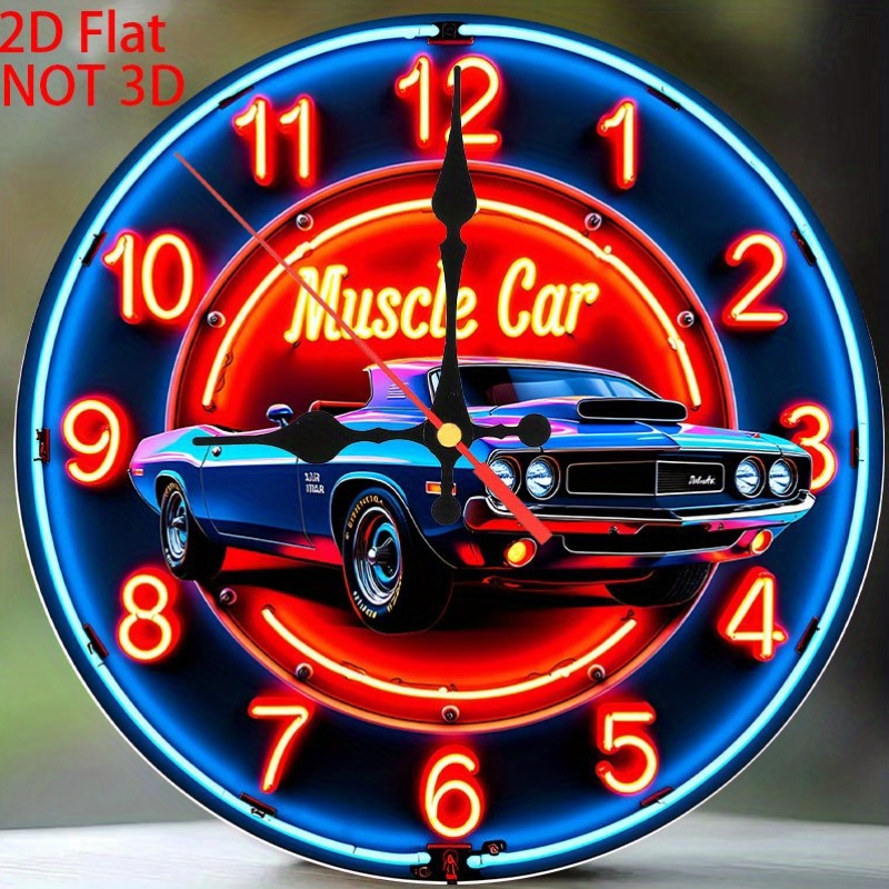 car clocks sold on Temu United States | Wall Clock Car-shaped Remote Control LED Wall Clock 3D Decoration | ソムリエナイフ | LHD8QER