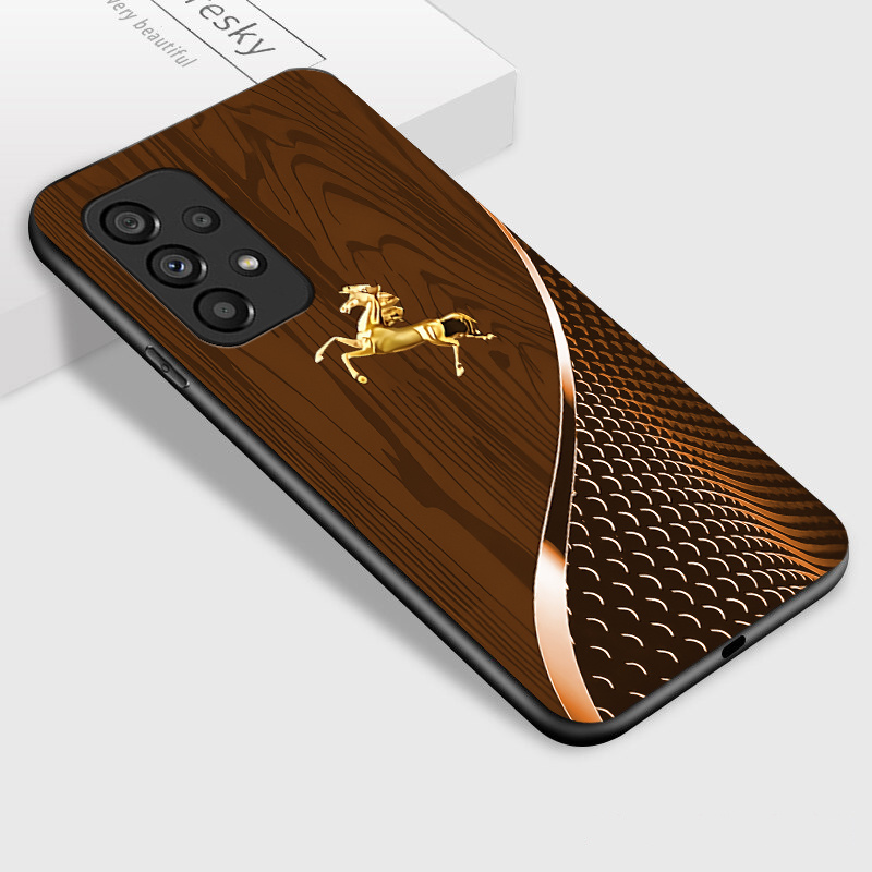 TEMU For A53 5g Phone Case, Stylish Grain And Pattern Glossy Glass Casing Back Cover Gift
